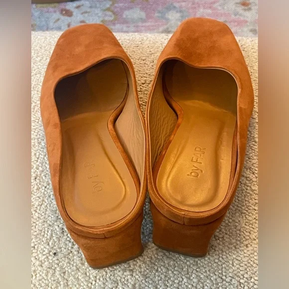By FAR Maria Suede Mules, Light Brown Size 41 - Picture 5 of 6